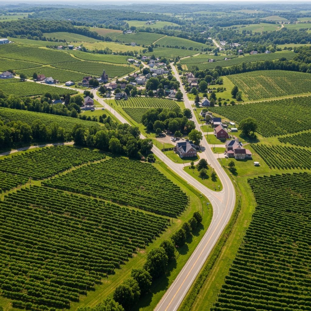 Scenic Missouri wine country roads